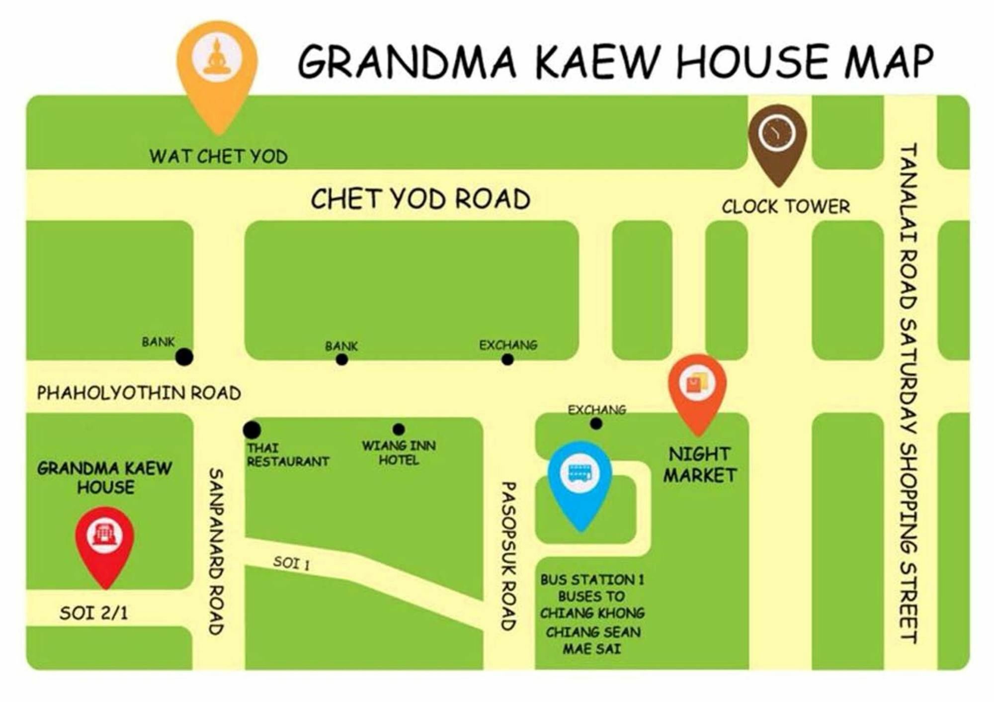 Hotel Grandma Kaew House Chiang Rai Exterior foto